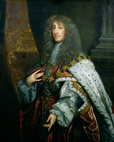 Portrait of James II (1633-1701) in Garter Robes by Peter Lely